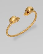 Alexander McQueen Twin Skull Cuff Bracelet - Lyst