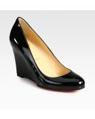 Christian Louboutin Patent Leather Wedge Pumps - Lyst