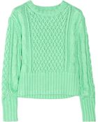 Acne Studios Lia Cable-knit Cotton Sweater - Lyst