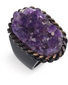 Liz Larios Jewelry Amethyst Cluster Ring - Lyst