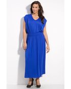 Olivia Moon V-neck Knit Maxi Dress - Lyst