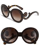 Prada Baroque Round Sunglasses - Lyst