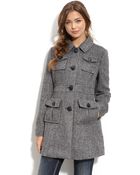 Tulle Sienna Herringbone Field Coat - Lyst