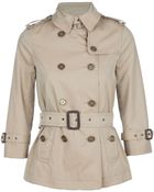 Burberry Short Trench - Lyst