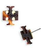 Tory Burch Small T Stud Earrings - Lyst