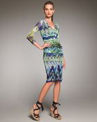 Jean Paul Gaultier Chevron-Print Sheath Dress - Lyst