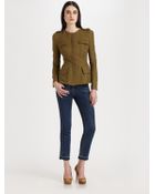 Alexander McQueen Cotton Silk Jacket - Lyst