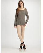 Vince Linen Boatneck Sweater - Lyst