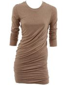 3.1 Phillip Lim Long Sleeve Pleat Draped Dress - Lyst