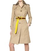 Burberry Prorsum Cotton Gabardine Trench Coat - Lyst