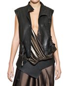 Haider Ackermann Nappa Leather Biker Vest - Lyst