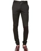 John Galliano Raw Cut Stretch Twill Wool Trousers - Lyst