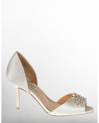 Badgley Mischka Salsa Satin Stiletto Pumps - Lyst