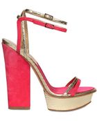 DSquared2 150mm Metallic Ayers and Suede Sandals - Lyst