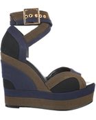 Pierre Hardy Multicolored Canvas Wedge Sandals - Lyst