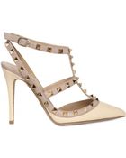 Valentino 100mm Rock Studs Leather Pointy Sandals - Lyst