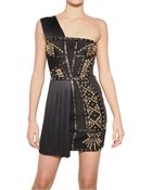 Versace Studded 3d Jersey Dress - Lyst