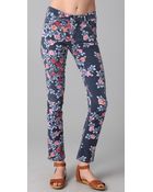 Citizens Of Humanity Mandy Floral Roll Up Jeans - Lyst