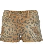 Current/Elliott Boyfriend Leopard Print Shorts - Lyst