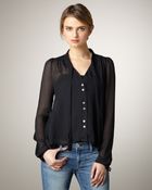 Elizabeth And James Jamie Silk Blouse - Lyst