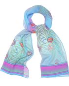 Matthew Williamson Peacock Georgette Strip Scarf - Lyst