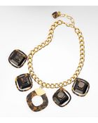 Tory Burch Resin Square Necklace - Lyst