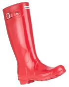 Hunter Hunter Original Gloss Wellington Boots, Red - Lyst
