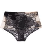 La Perla Lace-appliquéd Stretch-mesh High-waisted Briefs - Lyst