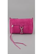 Rebecca Minkoff Mini Mac Snake Clutch - Lyst