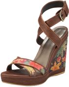 Stuart Weitzman Ankle-wrap Wedge Sandal - Lyst