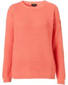 Topshop Knitted Textured Grunge Jumper - Lyst