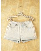 Free People Vintage Acid Wash Denim Cut Offs - Lyst