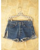 Free People Vintage Denim Cutoffs - Lyst
