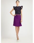 Saint Laurent Silk Organza Top - Lyst