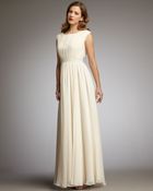 Aidan Mattox Cap-sleeve Gown - Lyst