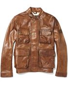 Belstaff Brad Perforated Leather Jacket - Lyst