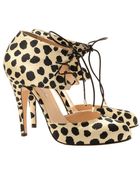 Bionda Castana Molly Spotted Crepe Satin Booties - Lyst