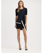 Pringle of Scotland Colorblock Faux Wrap Dress - Lyst