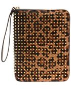 Christian Louboutin Cris Studded Calf Hair Ipad Case - Lyst
