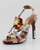 Proenza Schouler Snake-print Strappy Sandal - Lyst