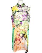 Mary Katrantzou Silk Georgette Printed Dress - Lyst