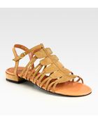 Robert Clergerie Boa Suede Gladiator Sandals - Lyst