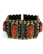 DANNIJO Oxidized Brass Plated Barbora Cuff with Cameos - Lyst