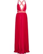Halston Heritage Two-tone Silk Gown - Lyst