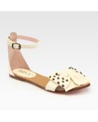 RED Valentino Studded Lambskin Bow Sandals - Lyst