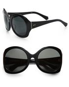 Linda Farrow Luxe Round Resin Cateye Sunglasses - Lyst