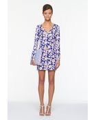 Diane von Furstenberg Reina Long Sleeve Dress - Lyst