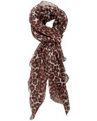 Luisa Via Roma Chiffon Leopard Print Scarf - Lyst