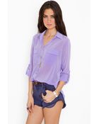 Nasty Gal Chloe Pocket Blouse - Lyst