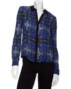 A.L.C. Exclusive Gillian Printed Blouse Blue - Lyst